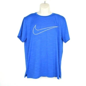 Camiseta Nike Para Hombre Talla Grande Swoosh Equipo de Ejercicio Correr Azul Dri Fit - Imagen 1 de 3
