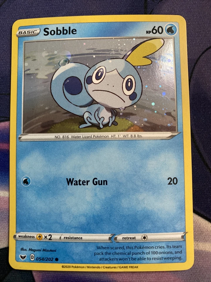 Pokemon TCG Sword and Shield Base Holo Cosmos Sobble 054/202 - Image 1 of 1