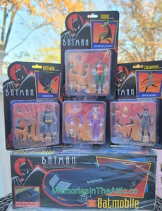 Mezco 5 Points Batman Animated Series 1 Catwoman Robin Joker 4 Figures Batmobile - Picture 1 of 23