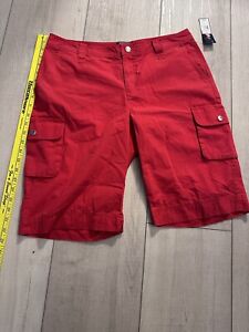 NWT American Living Size 10 RED  Mid Rise Cargo Shorts