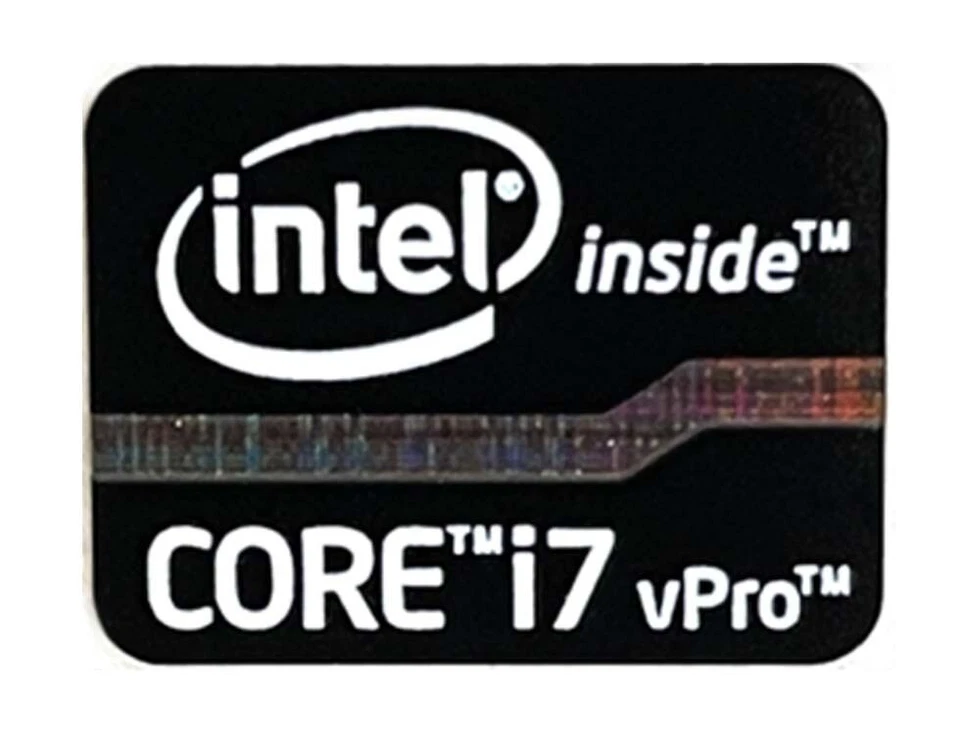 1 pcs Sticker for Core i7 vPro Inside 15.5mm x 21mm Label Logo Decal Badge Black - Image 1 of 1