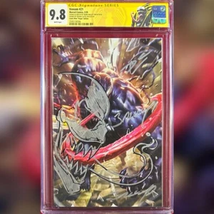 CUBIERTA VARIANTE VIRGEN VENOM #21 CGC 9.8 SS BOCETO DE MARK BAGLEY DONNY CATES - Imagen 1 de 1