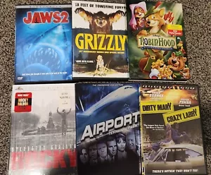 70s DVD Lot! Jaws Grizzly Rocky Airport Dirty Mary Crazy Larry Disney Robin Hood - Picture 1 of 13