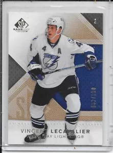 2007-08 SP juego usado Vincent Lecavalier dorado # 13 #d/100 - Imagen 1 de 2