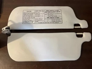 1981-1991 Isuzu Trooper Sun Visor Set - Ivory / Off White - Picture 1 of 12