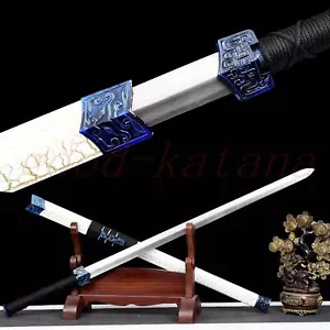 107cm Chinese Sword "Han Jian" 1095 High Carbon Steel Blade Alloy Fitting Swords - Picture 1 of 11