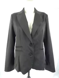 Mango Womens Blazer Suit Jacket Black White Pinstripe Tailored Smart size UK 14 - Picture 1 of 11