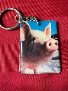 Vintage Double sided Pig Keychain - Picture 1 of 4