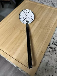 Vintage Enamel Skimmer 14” With Hook - Picture 1 of 3
