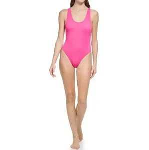 NWT Calvin Klein Womens Racerback One Piece Swimsuit In Peony Size XL - Picture 1 of 4