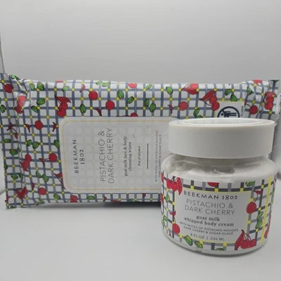 Beekman Pistachio & Dark Cherry Duo  Goat Milk Soap And Whipped Body Cream - Image 1 of 3