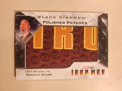 Marvel Iron Man RARE Black Diamond Polished Patches Relic Material Insert Card - Image 1 of 2