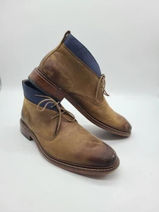 Cole Haan Shoes Men’s 12 M Colton Chukka Brown Leather Blue Boots C11771 - Picture 1 of 9