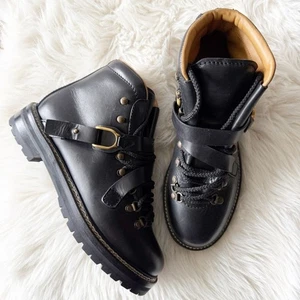 RALPH LAUREN Purple Label Gummistiefel schwarz Leder Dimicia handpoliert - Bild 1 von 11