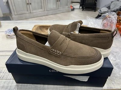 New Men’s Cole Haan Grandprø Rally Penny Loafer Brown Suede/Birch 9.5 M - Image 1 of 4