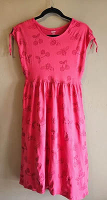 Gymboree 海军蓝樱桃,蜜蜂,尺寸 XL 14 休闲,假日,秋千连衣裙 — 第 1/4 张图片