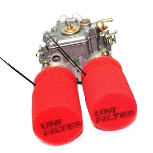 Red Velocity Stack Ram Tube Foam Filter Socks: 65mm ID : suits Weber / Dellorto - Picture 1 of 2