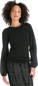 Hard Tail Forever Long Sleeve Bubble T-Shirt Tee Top HT-T177  Black LARGE - Picture 1 of 8