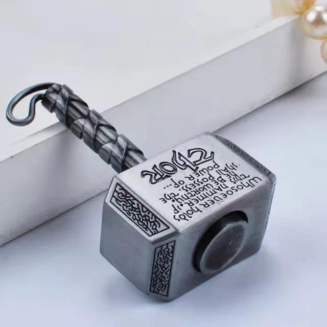 Thors Battle Hammer Fidget Hand Spinner Hecho por Metal Juguete para Aliviar el Estrés para Niños Foto 1 de 3