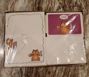 Vintage Garfield Stationary Set 'Studying Is More Fun With A Good Friend' Montag - Picture 1 of 7