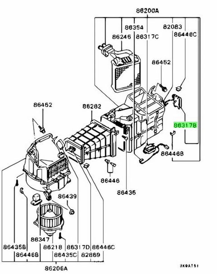 MOTOR OEM, CONTROL DE CALEFACCIÓN AUTOMÁTICO Genuino Mitsubishi Montero MB898971 Foto 1 de 1