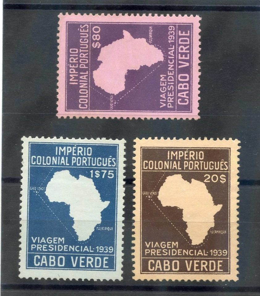 CAPE VERDE Sc 252-4(SG 316-8)*VF LH 1939 PRESIDENT'S VISIT $300 - Image 1 of 1