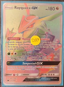 Pokémon TCG Rayquaza GX (CES 177) Celestial Storm Spanish Edition Secret Rare - Foto 1 di 1