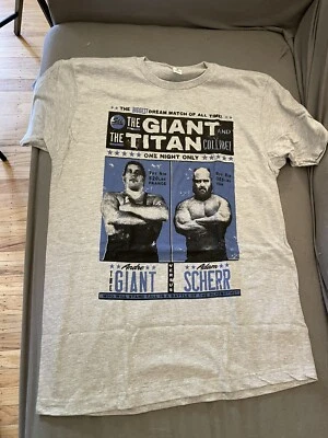 Pro Wrestling Crate Andre The Giant Adam Scherr Braun Strowman Shirt Large L WWE - Image 1 of 3
