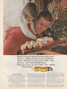 1964 Fleischmann's Yeast Vintage Print Ad Family Christmas Tree Glazed Bread - Picture 1 of 1