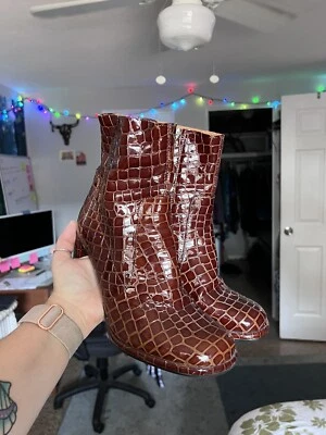 Botas de piel de serpiente Topshop Foto 1 de 4