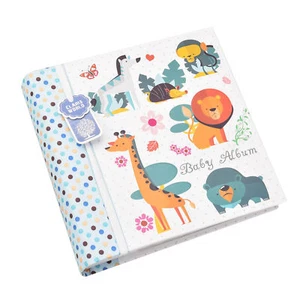 Photo Album Slip in Memo Baby Boy & Girl Pink & Blue 6x4'' x 200 Hold Woodland - Picture 1 of 39
