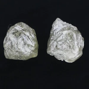 1.59 CT 2 Piece Silver Grey Gemstone Diamond Natural Rough Loose Diamond - Picture 1 of 8