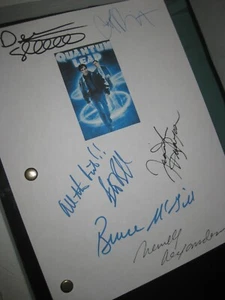 Guión piloto de televisión firmado Quantum Leap X6 Scott Bakula Dean Stockwell McGill reimpreso - Imagen 1 de 1