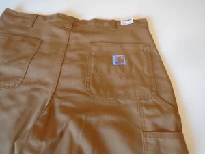Carhartt 383-51 LIGHTWEIGHT  CARPENTER PANTS dungaree fit mens 36 34 brown - Picture 1 of 6