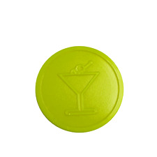 PLASTIC DRINK TOKENS COCKTAIL MARTINI(100)WEDDING BAR PARTY EVENT -NEON YELLOW