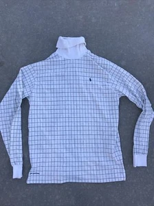 VIintage Ralp Lauren strip Equestrian Polo TURTLENECK Sz L GUC - Picture 1 of 7