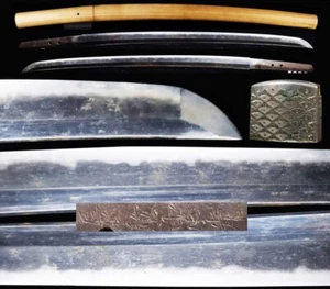 Wakizashi 脇差 “ Tadamitsu ” 長船忠光 Japanese Real Sword 54.4 cm Shirasaya Antique 刀 - Picture 1 of 23