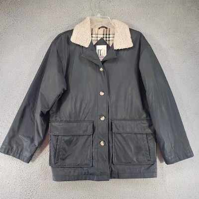 Jaqueta feminina Misty Harbor pequena botão de pressão frente colarinho de lã - Imagem 1 de 4