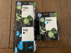 HP OfficeJet 940XL ""Paquete combinado"" cian/magenta/negro NUEVO sellado 2016 vencimiento - Imagen 1 de 3