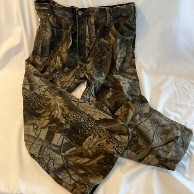MENS BROWN CAMO PANTS OUTFITTERS RIDGE REALTREE HARDWOOD SZ 44-32 POCKETS 5 - Image 1 of 4
