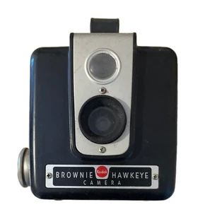 Vtg Camera Kodak Brownie Hawkeye Flash Model Original Leather Case Not Working - Picture 1 of 12
