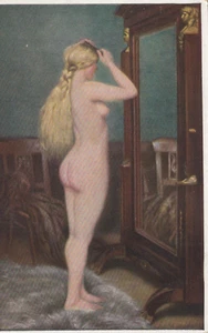 CARTOLINA *33 ARTE PITTURA H.FENNER-BEHMER LO SPECCHIO NON VIAGGIATA - Imagen 1 de 2