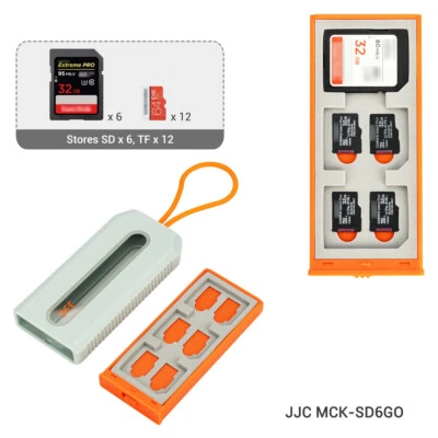Anti-Lost Memory Card Case Storage Holder for 6 SD SDHC SDXC+12 MicroSD TF Cards - Image 1 of 4