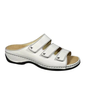 Berkemann Franziska, pantuflas, piel de becerro blanca, 1007-101 blanca - Imagen 1 de 2
