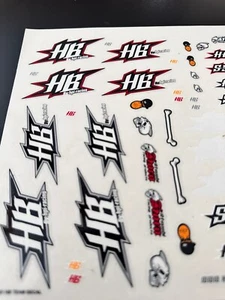 HOT BODIES ATSUSHI HARA 1/10-1/8 DECAL/STICKER SHEET/RC/ CAR-/HPI / HB - Picture 1 of 3