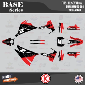 Graphics Kit for Husqvarna Supermoto 701 (2016-2023) Base Series - Red - Picture 1 of 6