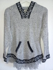 Alpaka Pulli kapuze Pullover Handarbeit Peru Grau - Bild 1 von 4