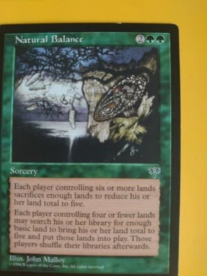 Natural Balance Sorcery  Mirage. Magic the Gathering Card.  Old Vintage. - Image 1 of 4