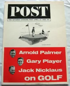1963 Sat. Evening Post broadside w/ Nicklaus & Palmer - Picture 1 of 1