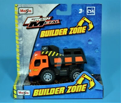 Maisto Fresh Metal Builder Zone Dump Truck Orange - Image 1 of 4